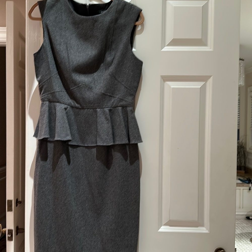 ABS grey peplum dress